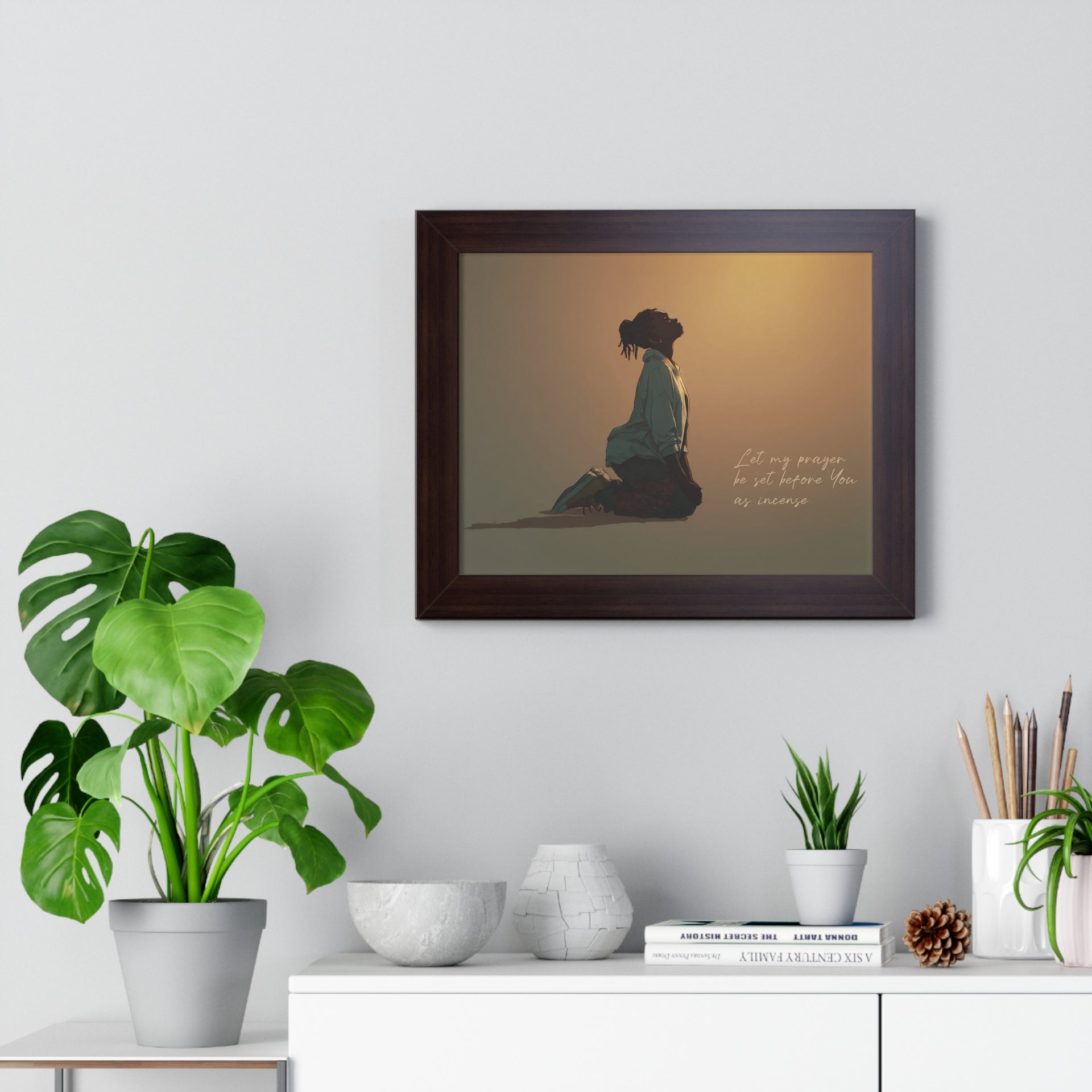 In His Presence - Framed Horizontal Poster