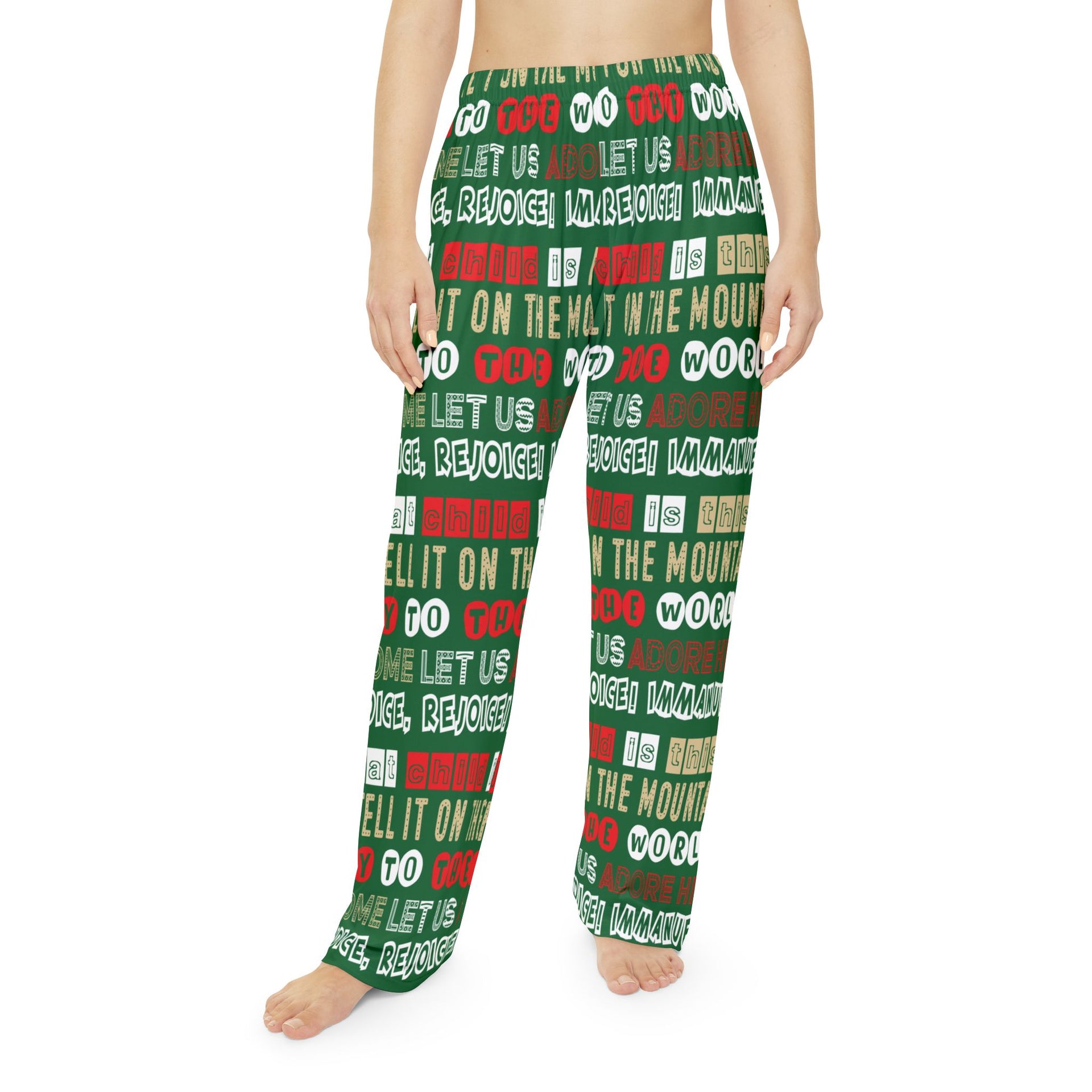 Team Jesus 365 - Christmas Pajama Pants for Women - (Holly Green)