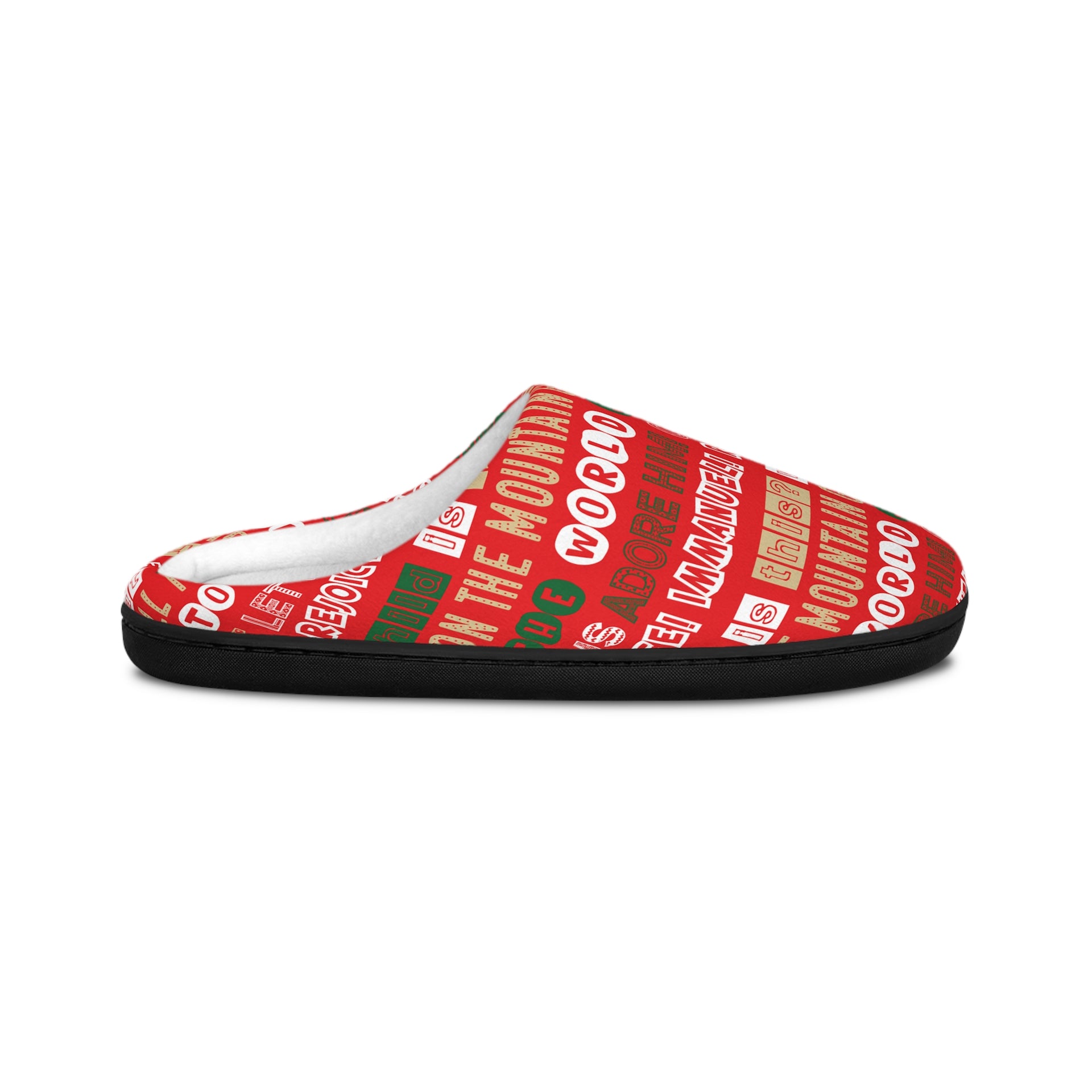 Team Jesus 365 - Christmas Indoor Slippers for Men (Jolly Red)