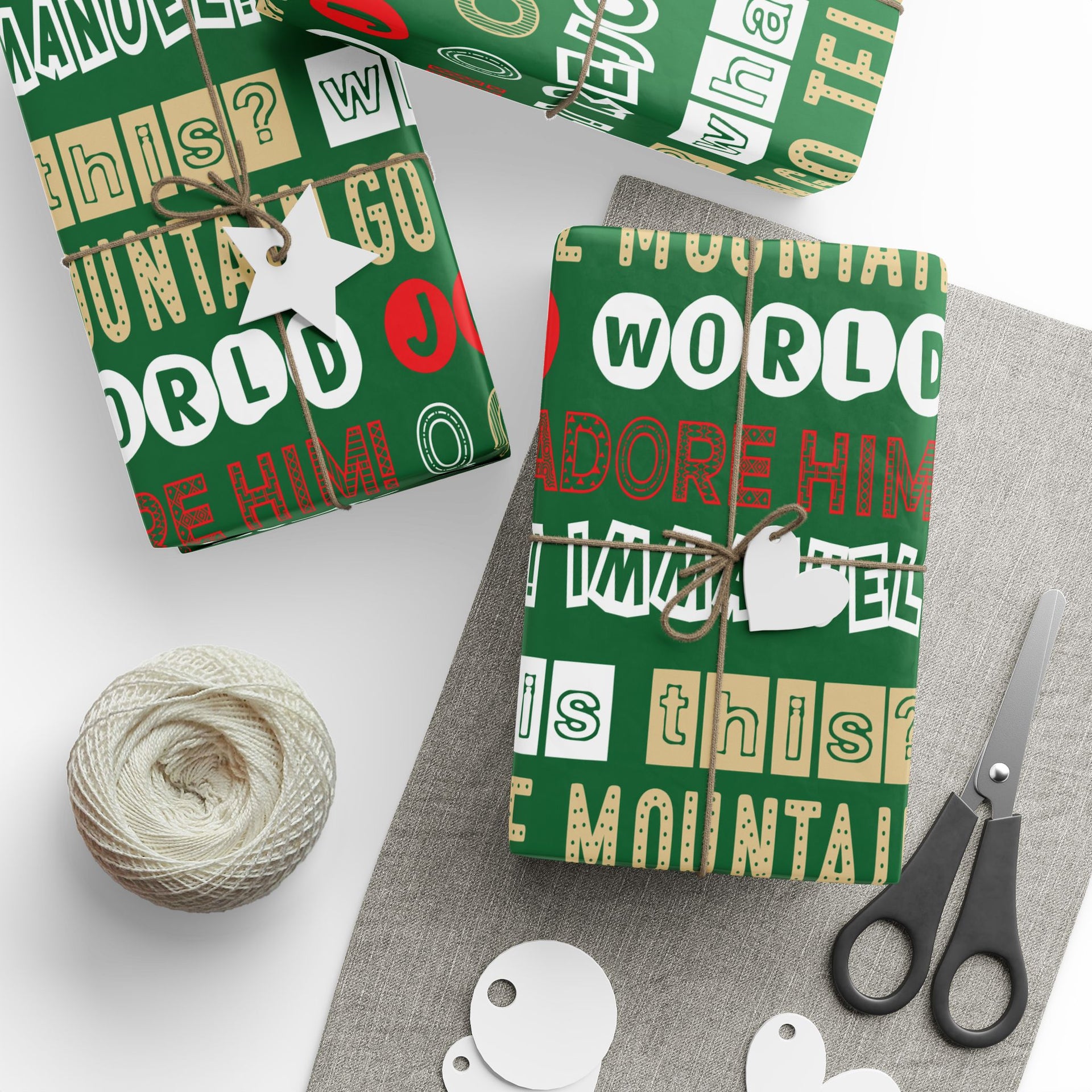 Team Jesus 365 -  Christmas Wrapping Paper (Holly Green)