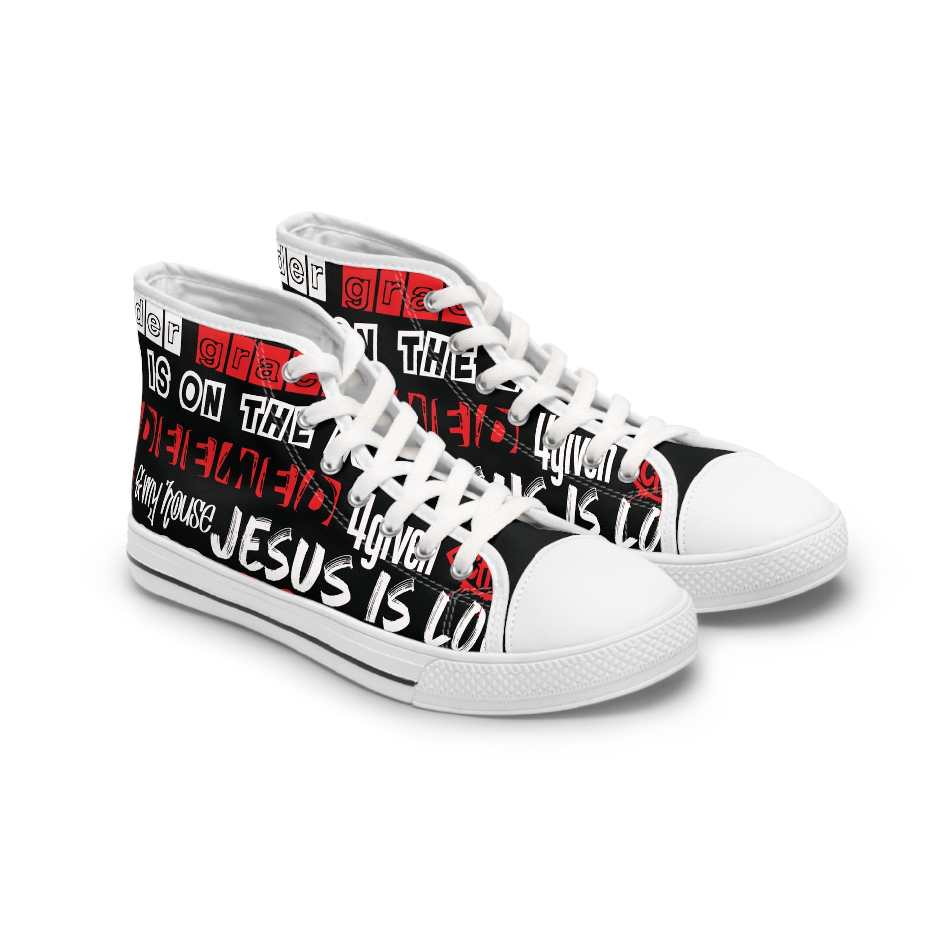 "I Love Jesus" - Women's High Top Sneakers