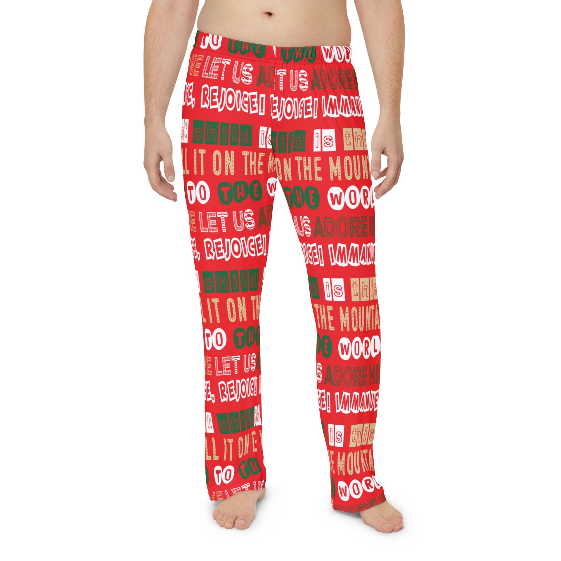 Team Jesus 365 - Christmas Pajama Pants for Men - (Jolly Red)