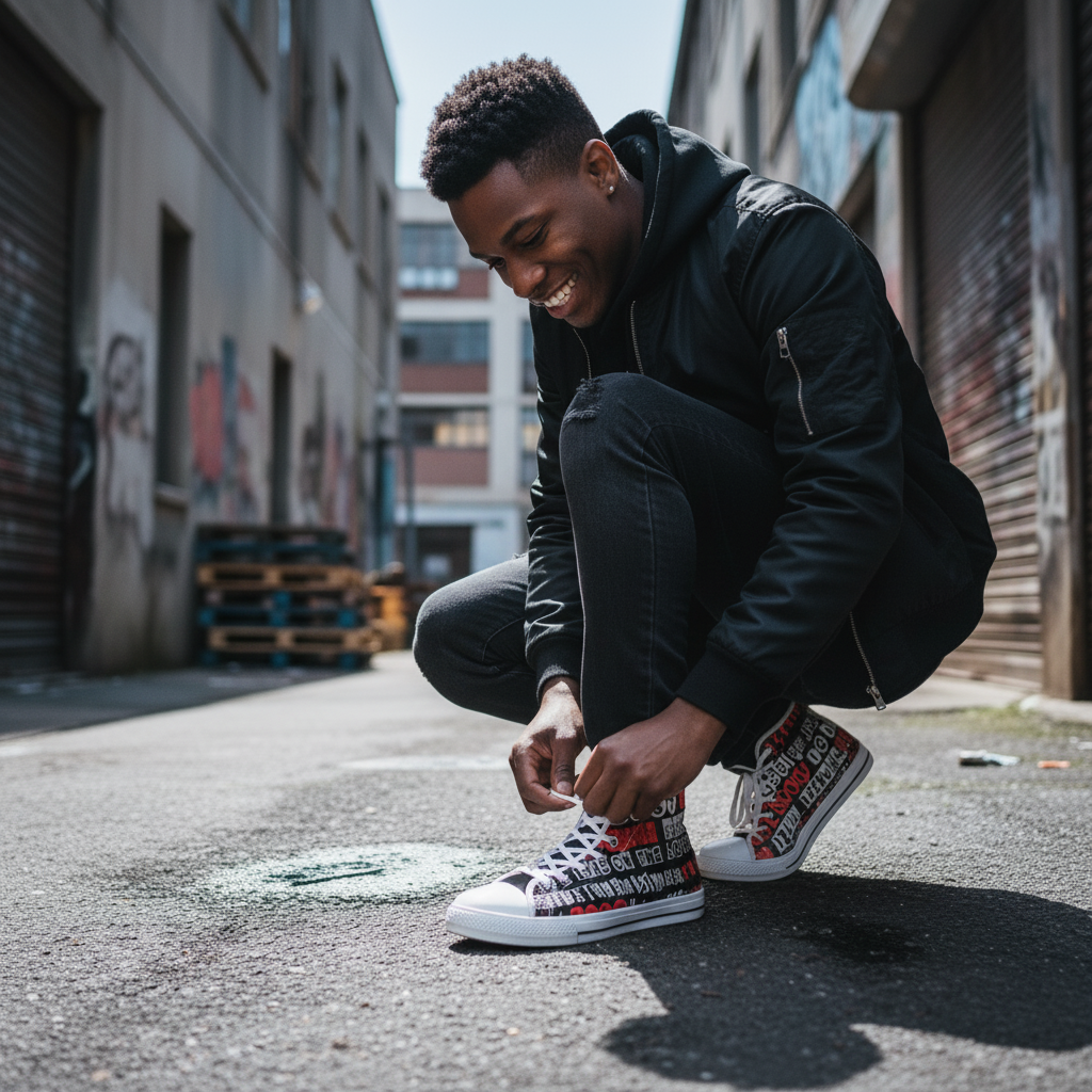 "I Love Jesus" - Men's High Top Sneakers