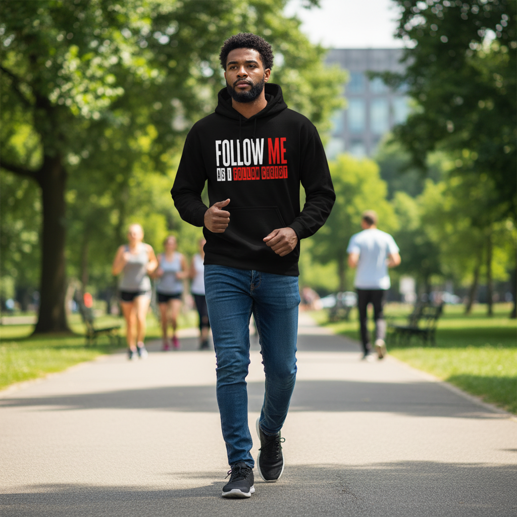 "Follow Me As I Follow Christ" - Unisex Hoodie