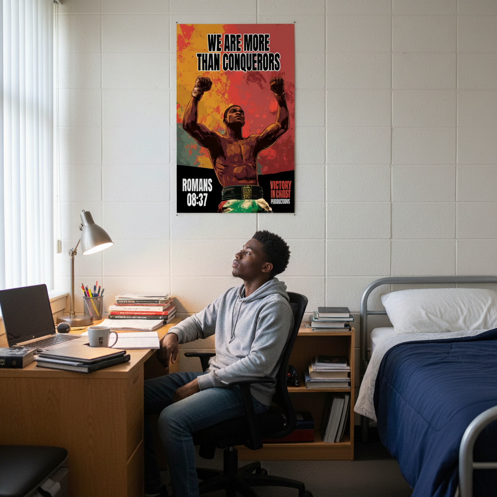 "More Than Conquerors" - Poster