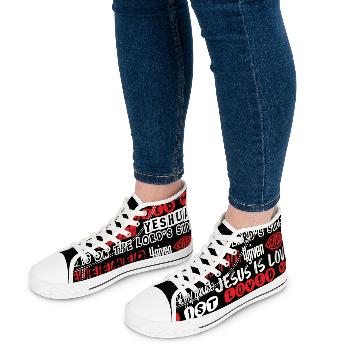 "I Love Jesus" - Women's High Top Sneakers
