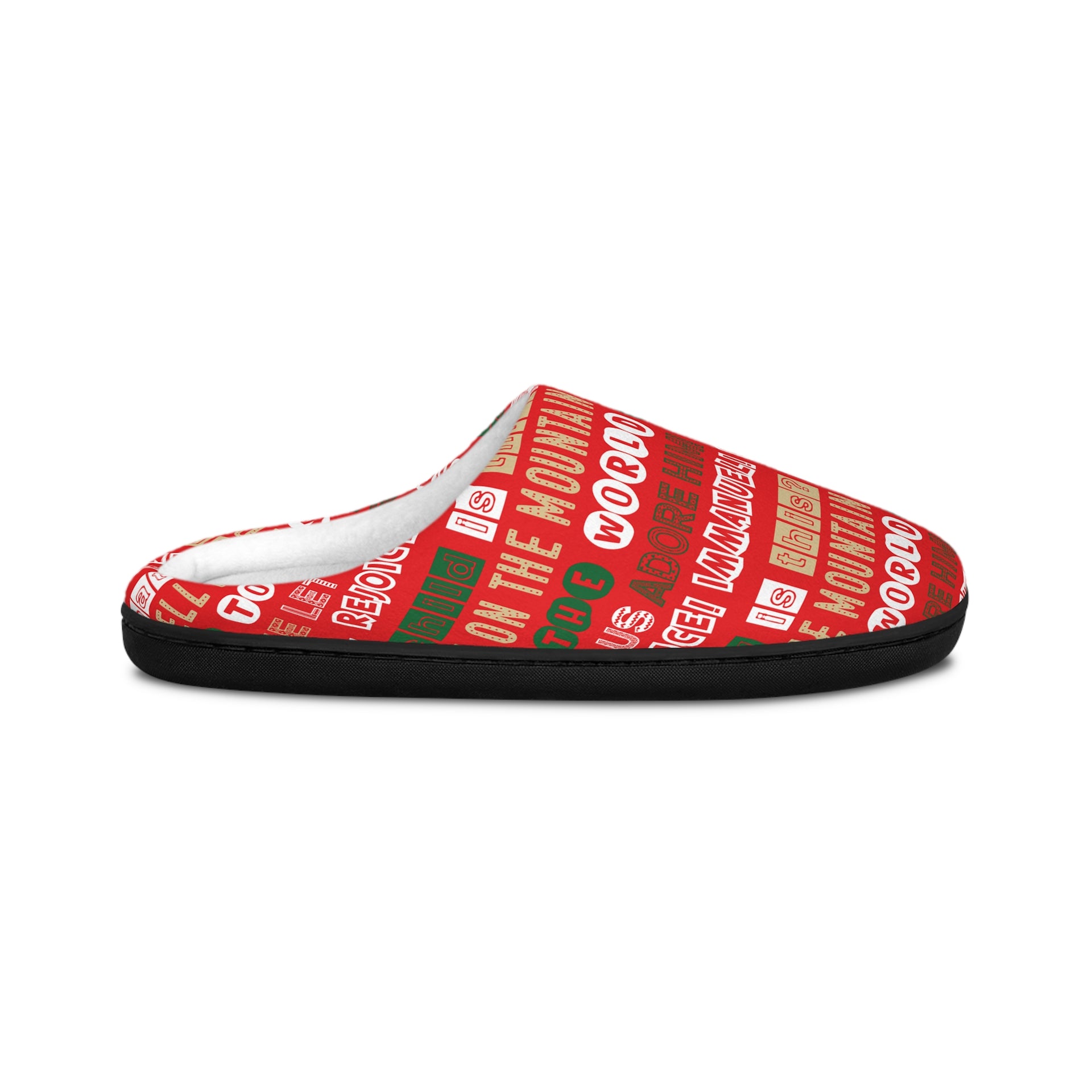 Team Jesus 365 - Christmas Indoor Slippers for Women (Jolly Red)