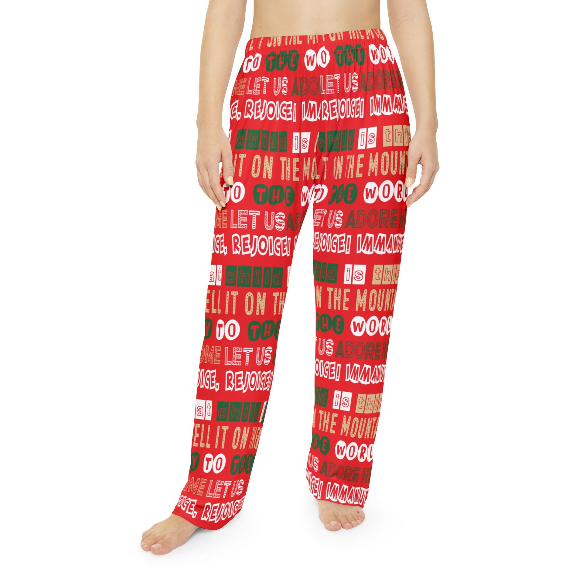 Team Jesus 365 - Christmas Pajama Pants for Women - (Jolly Red)