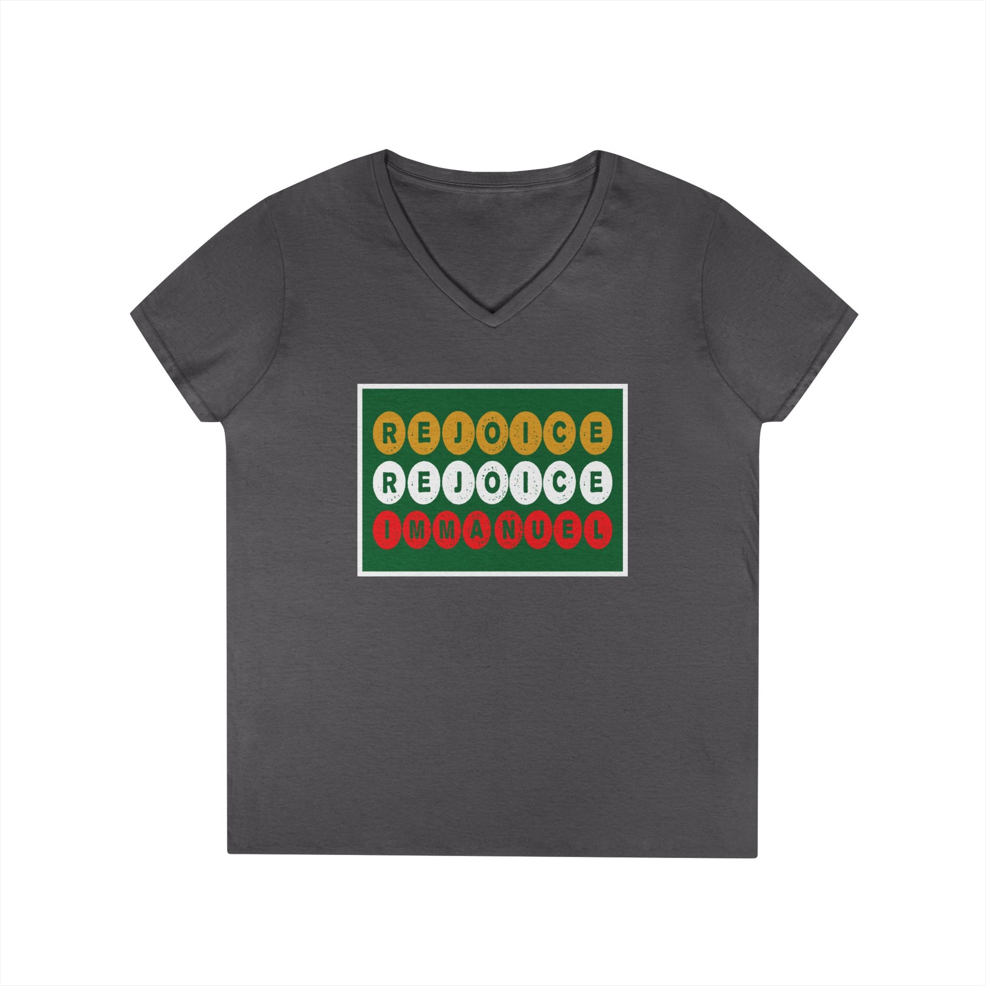 Rejoice Immanuel - Ladies' V-Neck T-Shirt