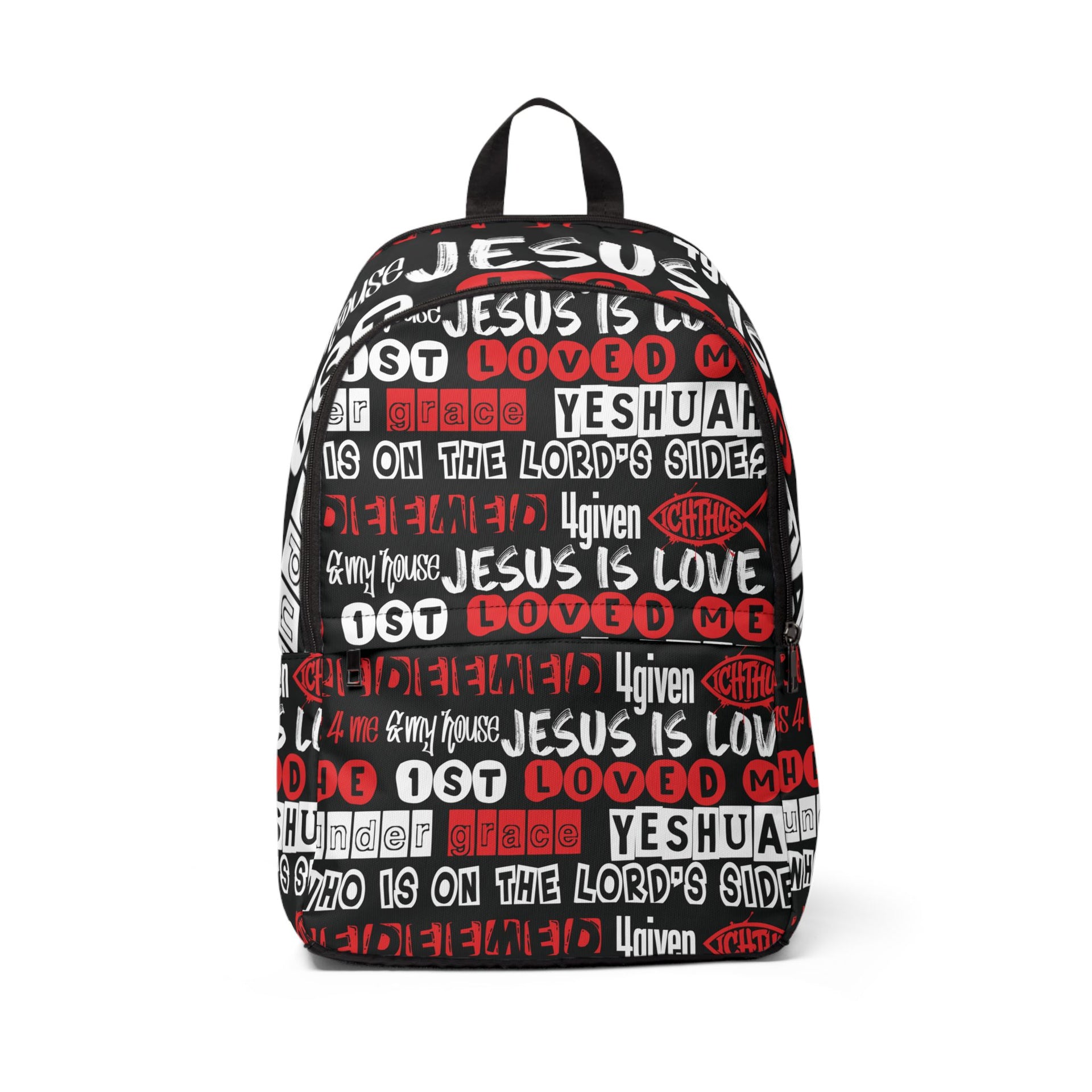 "I Love Jesus" -  Unisex Fabric Backpack