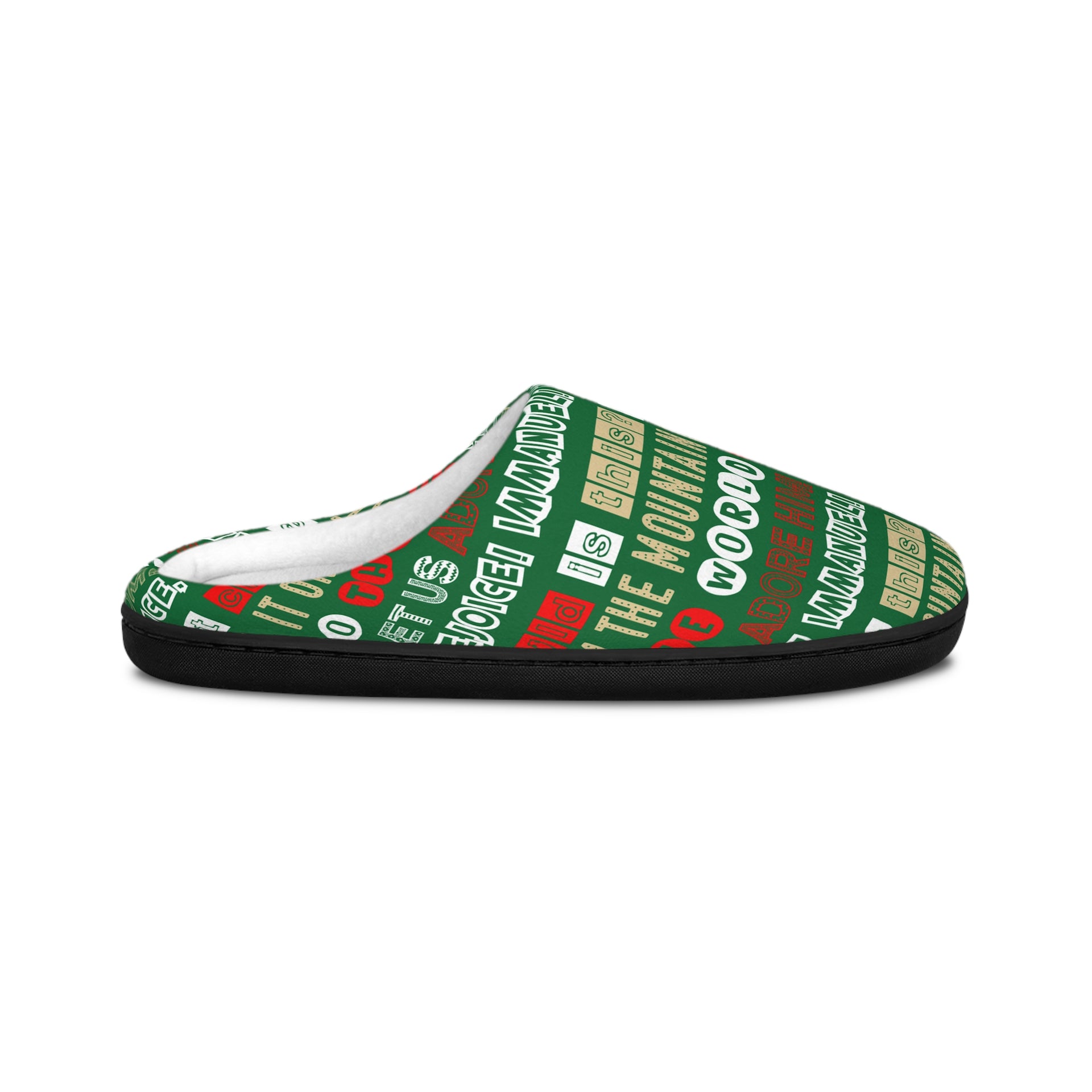 Team Jesus 365 - Christmas Indoor Slippers for Women (Holly Green)