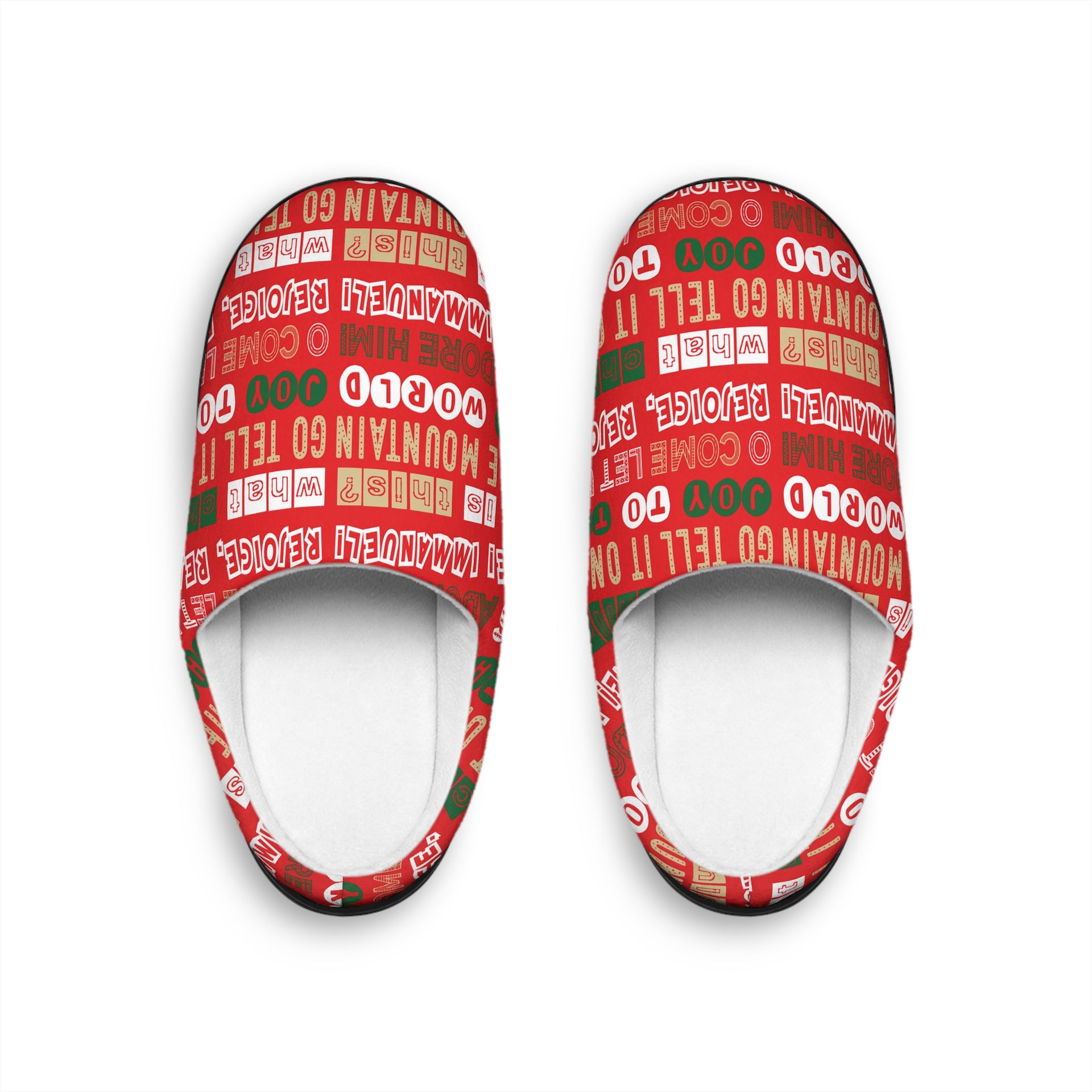 Team Jesus 365 - Christmas Indoor Slippers for Men (Jolly Red)