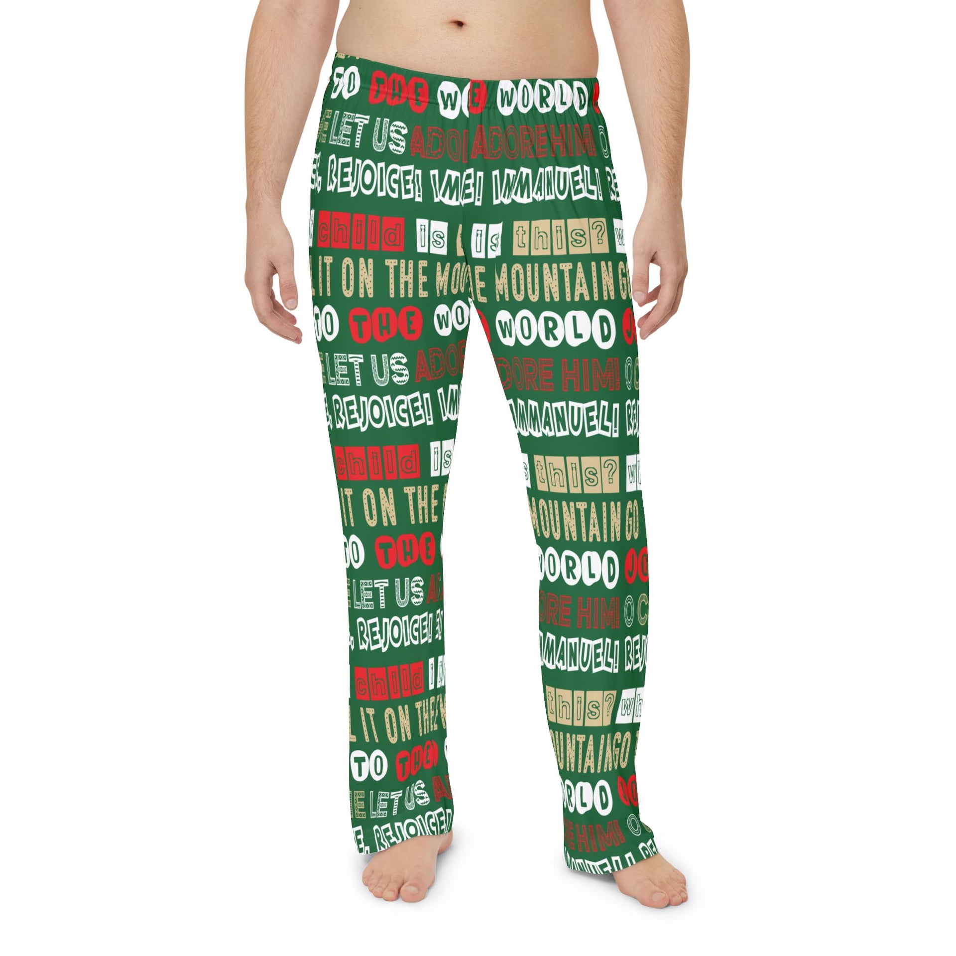 Team Jesus 365 - Christmas Pajama Pants for Men - (Holly Green)