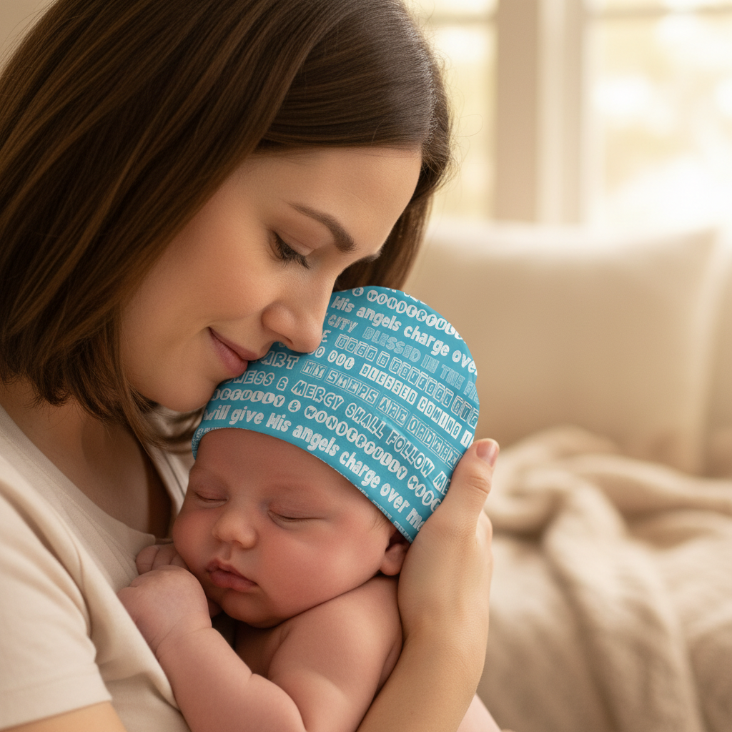 Team Jesus 365 - Baby Beanie (White Letters on Blue Background)