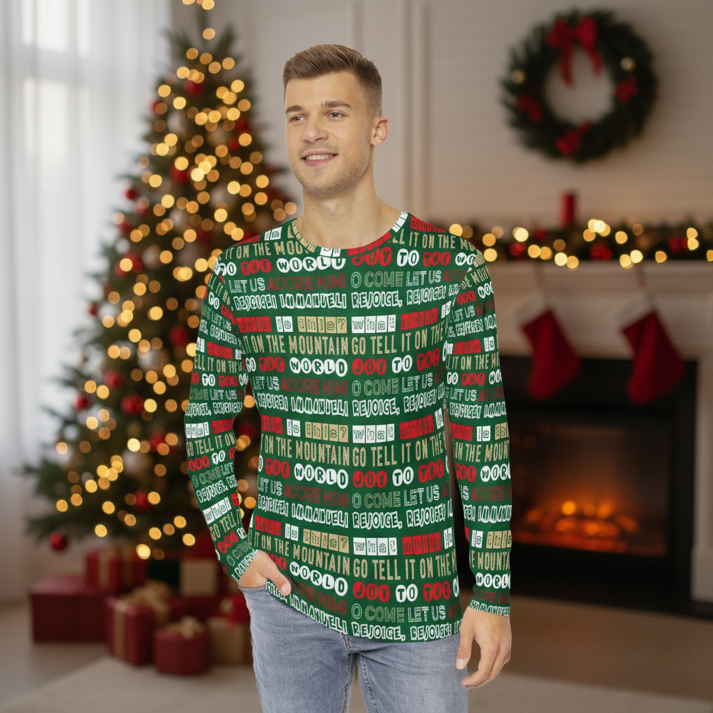Team Jesus 365 - Christmas Long Sleeve Shirt for Men - (Holly Green)