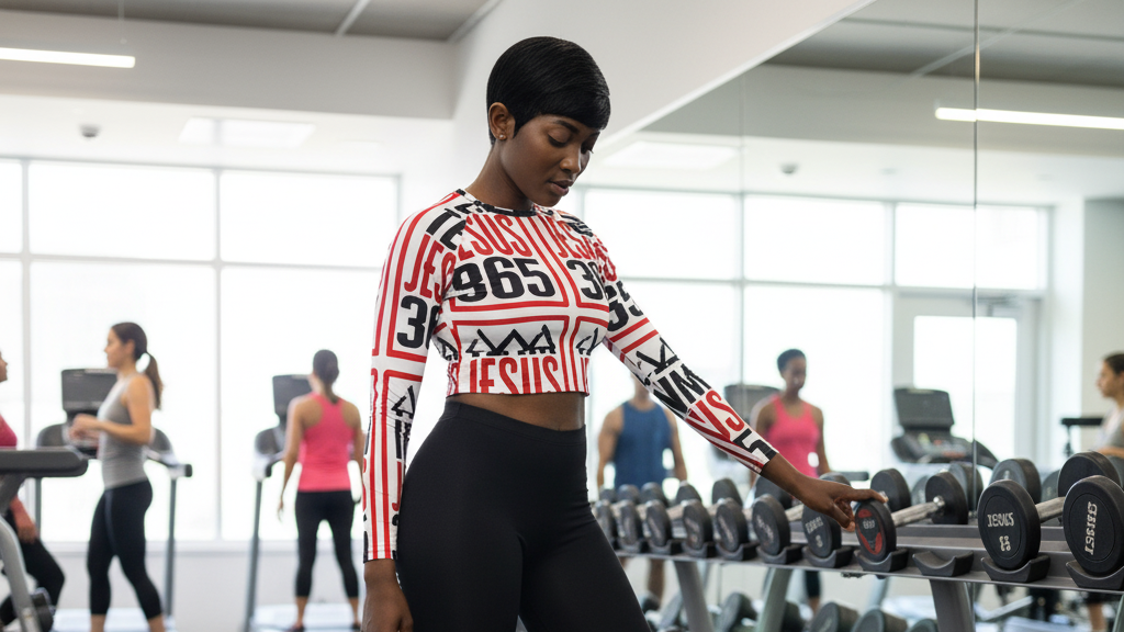 Team Jesus 365 (Branded) - Recycled Long-sleeve Crop Top