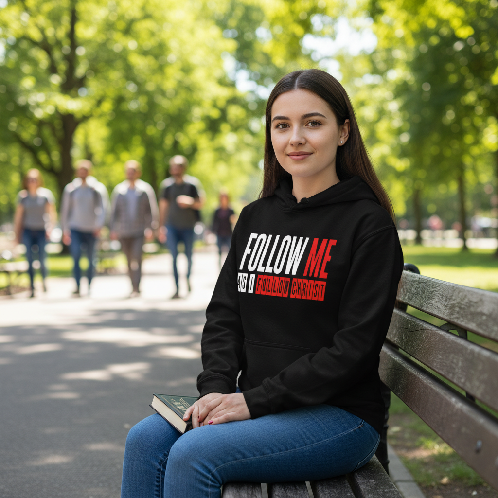 "Follow Me As I Follow Christ" - Unisex Hoodie