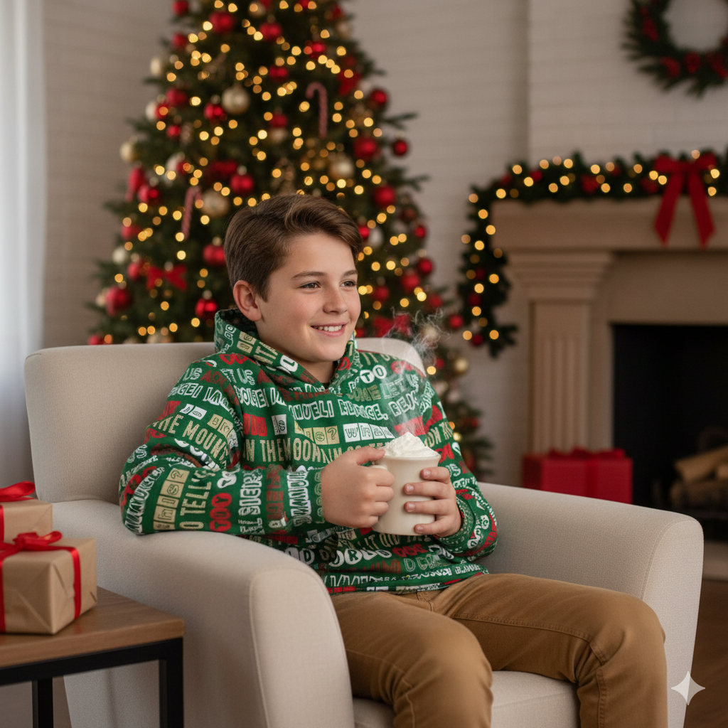 Team Jesus 365 - Christmas Children's Hoodie (Holly Green)