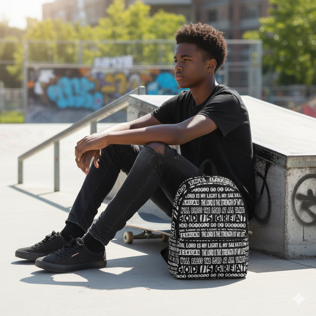 "Praise the Lord - All Day, Everyday" -  Unisex Fabric Backpack