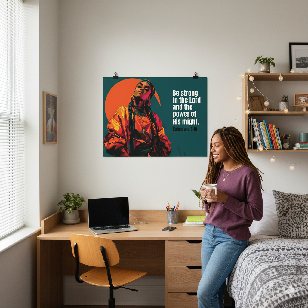 Ephesians 6:10 - Inspirational Wall Art Poster