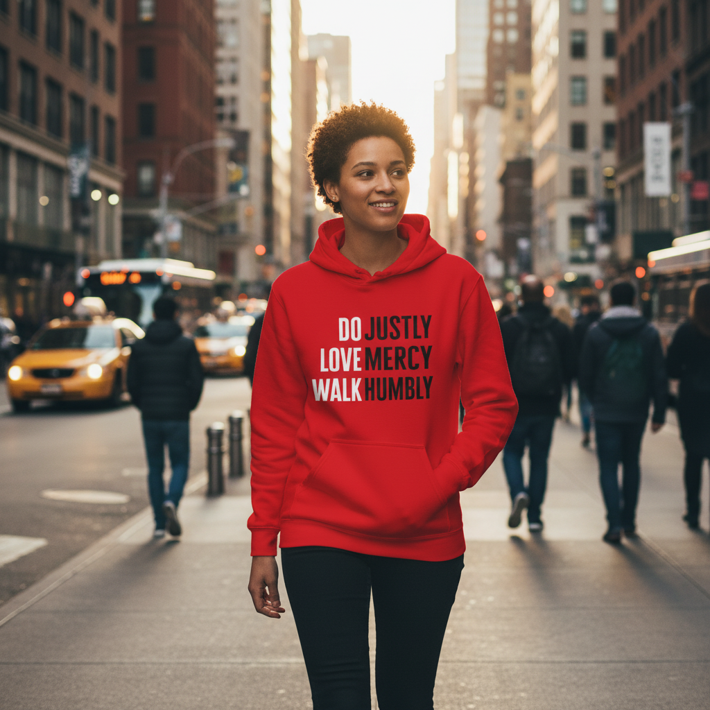 Micah 6:8 - Unisex Midweight Softstyle Fleece Hoodie