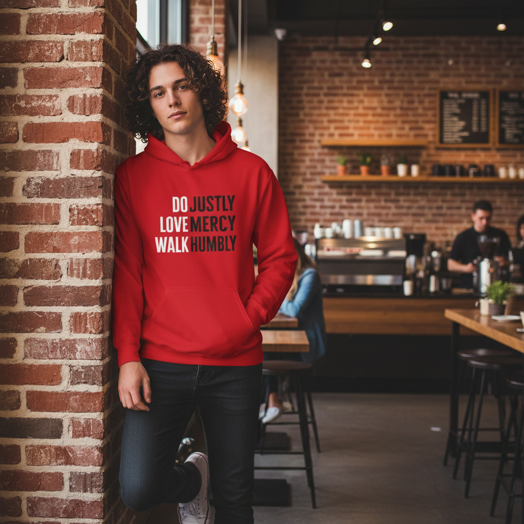 Micah 6:8 - Unisex Midweight Softstyle Fleece Hoodie