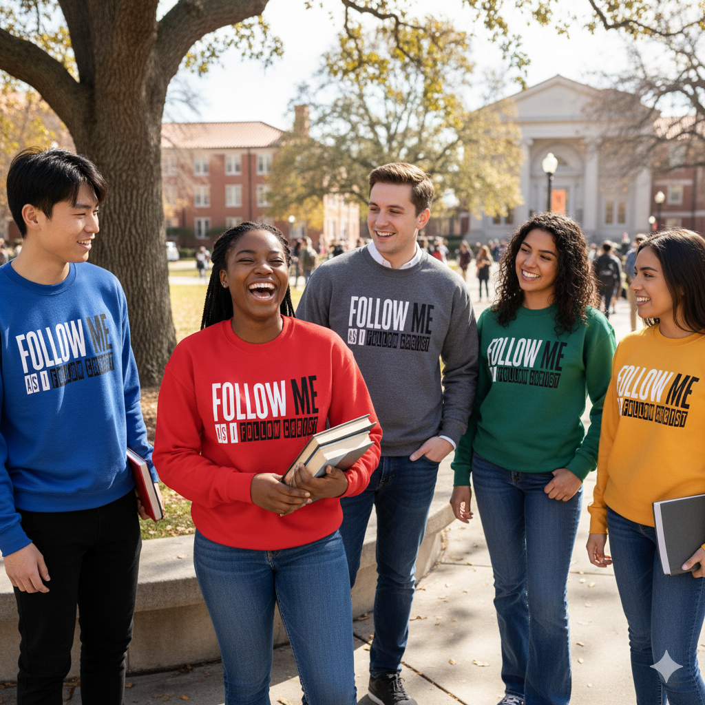 "Follow Me as I Follow Christ" - Unisex Sweatshirt
