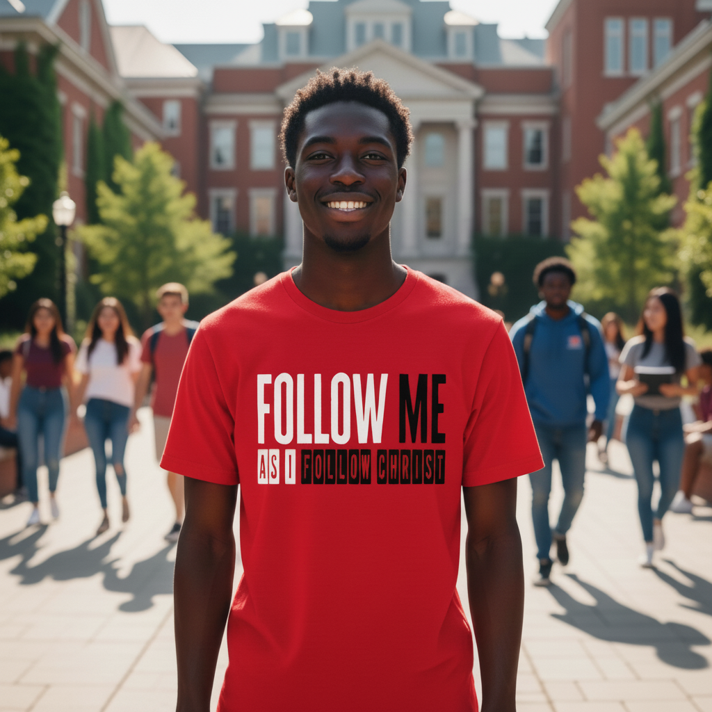 "Follow Me as I Follow Christ" - Unisex T-shirt