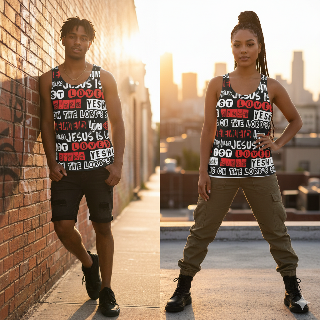 "I Love Jesus" - Faith-Inspired Unisex Tank Top