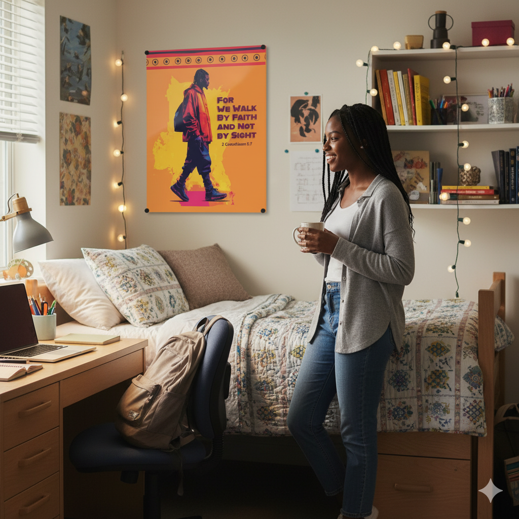 "We Walk By Faith" - Faith-Based Wall Art